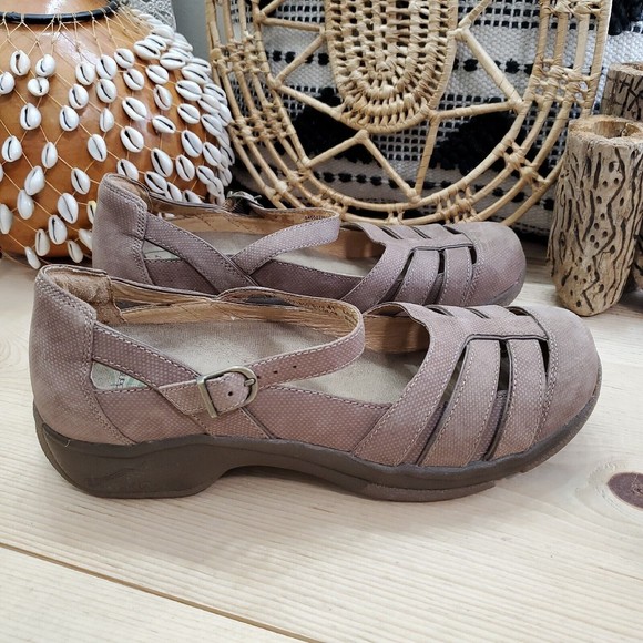 Dansko Shoes - Dansko Tan Leather Kiera Fisherman Mary Jane Comfort Closed Sandals 10-10.5/41